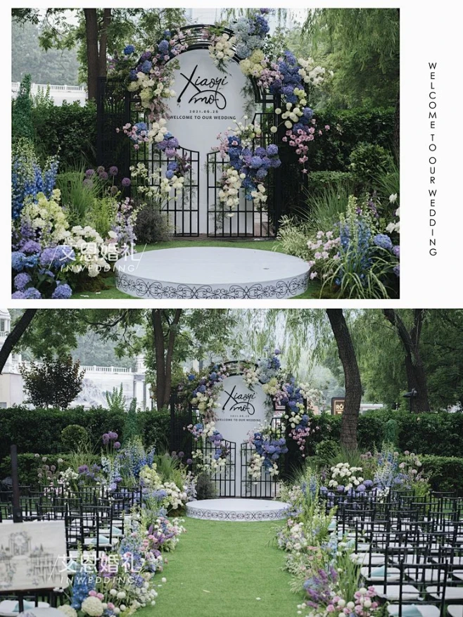 一场清爽优雅的法式花园艺术风户外婚礼-国内案例-DODOWED婚礼策划网-花瓣网