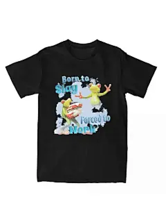 搞笑青蛙表情包手提袋天生丽质难自弃，被迫打工男女皆宜 t 恤幽默语录 t 恤 t 恤 100% 纯棉服装