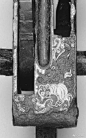 西汉错金弩机。
弩机上分别错有龙、虎、兔的形象，生动有趣。
波士顿艺术博物馆藏。 ​​​​