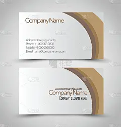 名片设置模板。矢量插图。