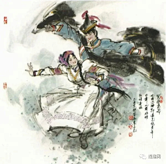 画画即自由采集到陈玉先的水墨舞蹈人物