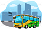 巴士,城市,外立面,前面,九月,旅途,汽车,交通,距离标记,运输