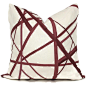 Plum Channels Pillow Cover by Groundworks, Square, Euro or Lumbar Pillow,  Throw Pillow, Accent Pillow, Toss Pillow