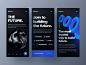 This may contain: three mobile phone screens with the words, join and join