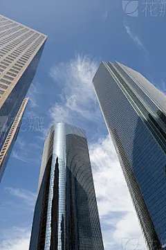 Futuristic financial district