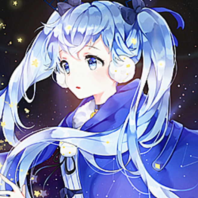萌系动漫头像初音未来miku雪初音双马尾