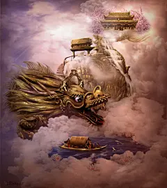 中国风场景气氛图古风山水建筑武侠仙侠CG原画游戏美术素材