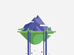 山水高清素材 国外创意素材 山石 瀑布 矢量插图 风景 免抠png 设计图片 免费下载