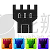 城堡,分离着色,塔,黑色,白色,图标,童话故事,品牌名称,大门,哥特式风格