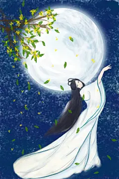 中秋古风系列插画