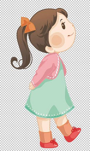 卡通小女孩