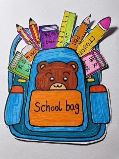 #三年级上册英语自制小书包 #英语教具书包