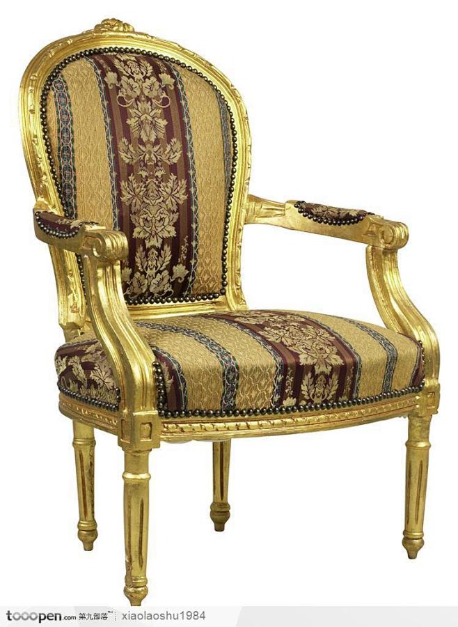 欧式镀金雕花布垫座椅椅子
