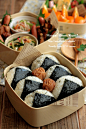 Japanese rice balls しらす大葉おにぎり | Bento | Pinterest