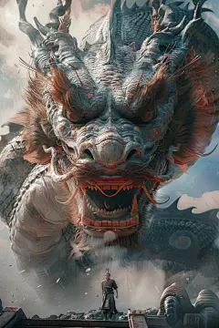 上古神兽麒麟插画图片