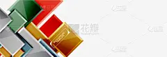极简构图,抽象,正方形,背景,季节,形状,几何形状,三维图形,绿色