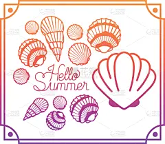 你好,夏天,标签,色彩鲜艳,边框,热,壁纸,暑假,阿罗哈,享乐