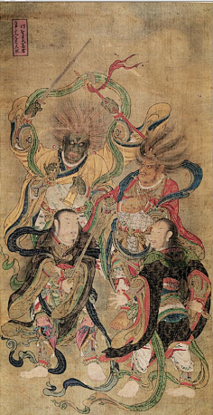 彩绘-花瓣网|陪你做生活的设计师 | 三官出巡图》编号:故-画-000847