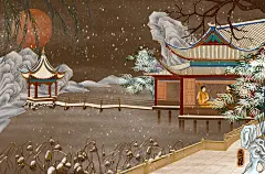 【源文件可下载】国潮风城市山水景色烫金地方特色国风景psd设计素材海报手绘插画