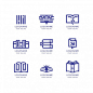 书本，书籍图标logo标志矢量图设计素材