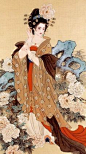 fabulouslyfreespirited: “ “Four Beauties - Yang Gui Fei” by Zhou Wenmo Yang Gui Fei, appreciating feminine charms, the Han emperor sought a great beauty, and said to have a face that puts all flowers to shame. Yang Yuhuan, later to become Yang Guifei...