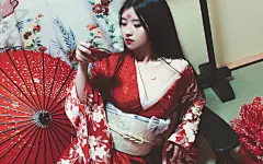 妖艳古装红衣美女性感写真壁纸