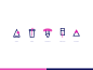 Daily UI #055 / Icon Set dynamic branding colors adobe xd vector ux daily pink blue daily 100 challenge typography illustrator challenge daily ui icon icon set icons ui illustration design