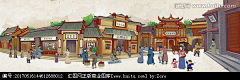 异想天开~采集到【手绘】建筑、街道