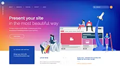 数字技术网站落地页ui矢量插图模版素材 Set of website template designs-网页模版-@美工云(meigongyun.com)