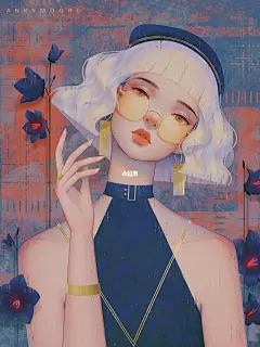 复古时尚人物插画分享｜快来学习复古配色