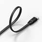 Tangle-free USB Cable for Apple Device / Black+Black: 