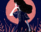 The Moon Girl : The Moon Girl is an illustration set about a girl chasing her dreams & goals.