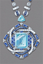 Chaumet, collection "Lumière d'eau" collier "Plongée dans l'immensité bleue" détail: 