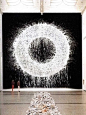'White Water Circle' (1994) by English sculptor, photographer, painter, & land artist Richard Long (b.1945). installation: Düsseldorf. via the artist's site