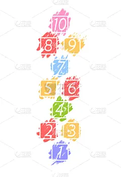 游戏,儿童,街道,跳房子游戏,分离着色,沥青,摆拍,概念,图像,休闲