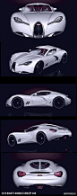 ♂ White 2013 Bugatti Gandolf Concept Car