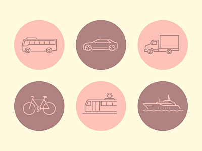 Transportation icons