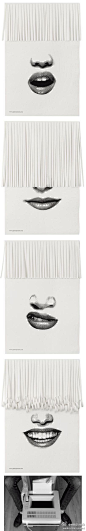 碎纸机也有妙用，巴塞罗那Bendita Gloria设计工作室为一个美发沙龙的设计的海报