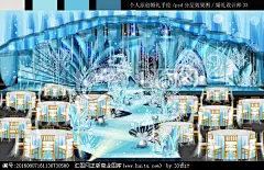 【作品简介】冰雪奇缘 蓝色海洋 蓝色婚礼 婚礼手绘 效果图设计 梦幻蓝色冰点 冰雪主题婚礼 白色婚礼 纯白婚礼设计 原创设计 高端婚礼 精美设计 个人原创手绘效果图/psd分层文件/ #婚礼# #纯白色# #优雅#