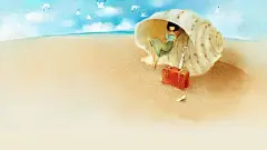 追梦女孩唯美插画桌面壁纸