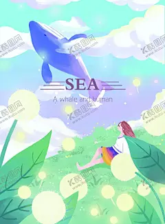 鲸鱼插画梦幻炫酷壁纸素材 【酷图网】鲸鱼插画梦幻,手绘卡通动漫,海洋简约蓝色,唯美背景墙,海底蓝鲸,炫彩炫酷壁纸,设计素材图片,背景下载图案,水彩起泡,小清新可爱,治愈装饰画