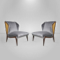 Pair of Italian Wingback Lounge Chairs in the Manner of Gio Ponti image 4