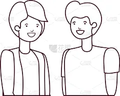 白色背景,青年男人,可爱的,商务,自然美,头发,剪贴画,酷,剪影,服务