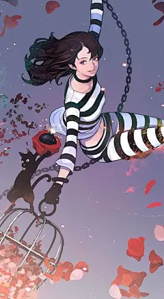 韩系女插画