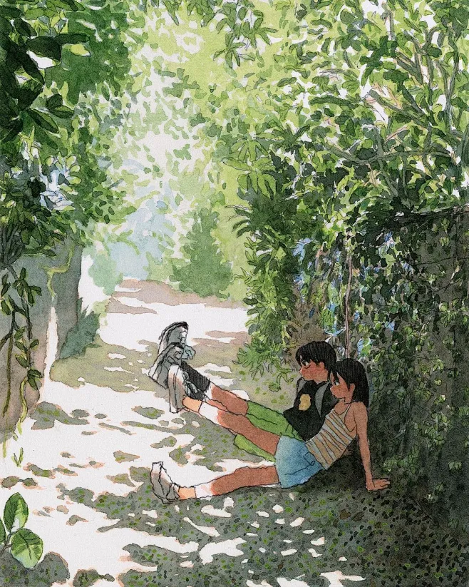 浪漫温馨！12张双人主题插画作品欣赏-花瓣网