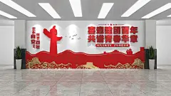 原创中国共青团建立一百周年宣传栏党建文化墙