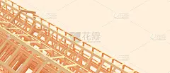 抽象建筑现代技术背景与结构几何在黄色上。复制空间，网站，海报，卡片-3d渲染
