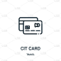 credit card icon vector from travel collection. Th