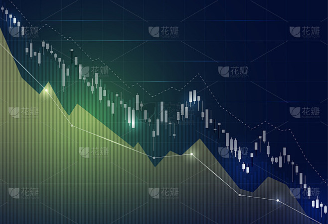 金融股票市场股票投资交易曲线图。