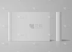 现实的白皮书模拟模板背景。杂志空白封面。矢量插图。